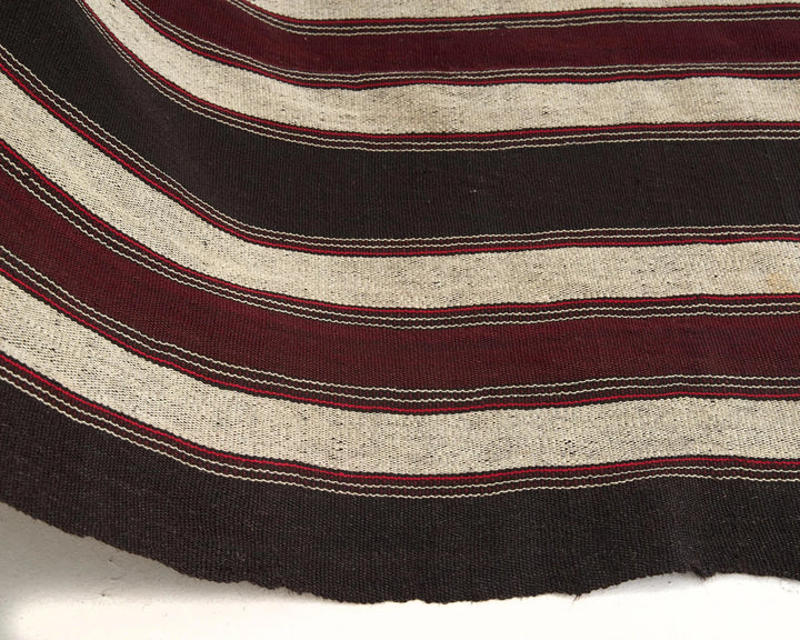 Brown Turkish Kilim Rug 7' 2" x 11' 3" Flat-Weave | No. VR64476