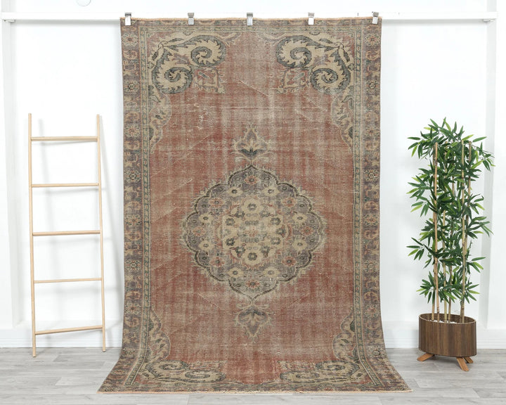 Rust Turkish Oushak Rug 5' 4" x 8' 6" Hand-Knotted | No. VR64831