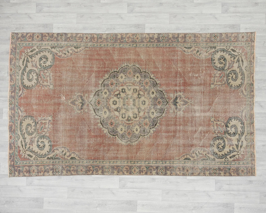 Rust Turkish Oushak Rug 5' 4" x 8' 6" Hand-Knotted | No. VR64831