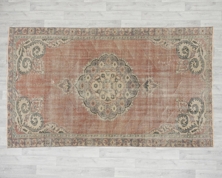 Rust Turkish Oushak Rug 5' 4" x 8' 6" Hand-Knotted | No. VR64831