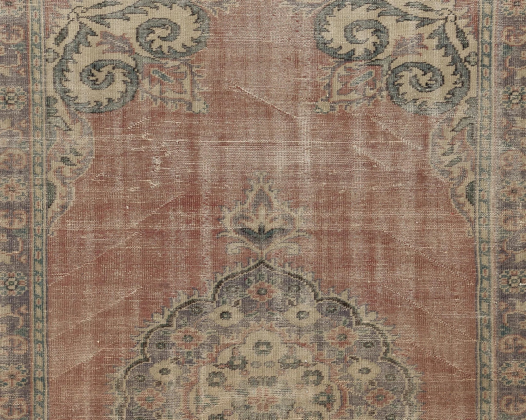 Rust Turkish Oushak Rug 5' 4" x 8' 6" Hand-Knotted | No. VR64831