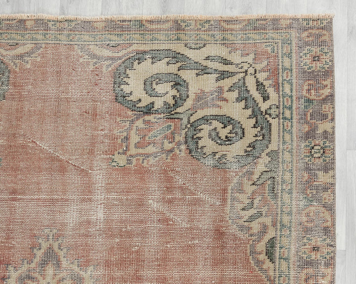 Rust Turkish Oushak Rug 5' 4" x 8' 6" Hand-Knotted | No. VR64831