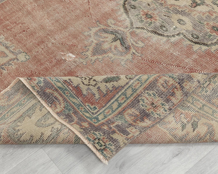 Rust Turkish Oushak Rug 5' 4" x 8' 6" Hand-Knotted | No. VR64831
