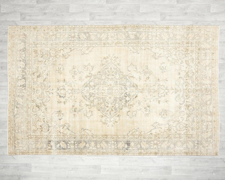 Multicolor Turkish Oushak Rug 6' 3" x 9' 9" Hand-Knotted | No. VR64918
