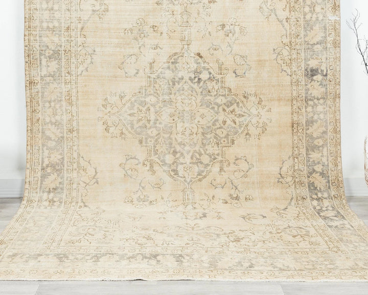 Multicolor Turkish Oushak Rug 6' 3" x 9' 9" Hand-Knotted | No. VR64918
