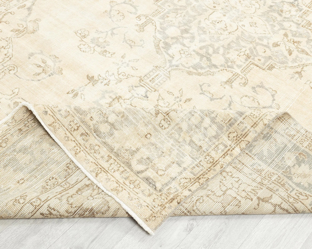 Multicolor Turkish Oushak Rug 6' 3" x 9' 9" Hand-Knotted | No. VR64918