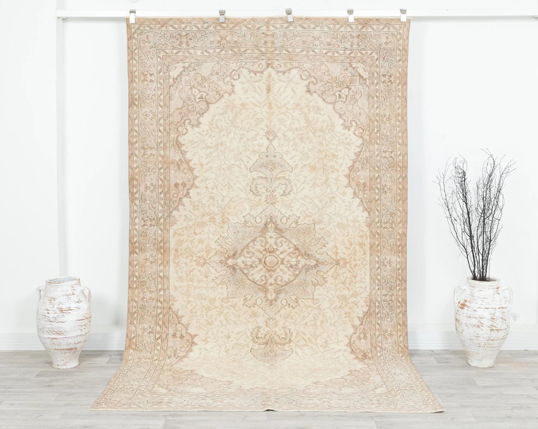 Multicolor Turkish Oushak Rug 6' x 10' Hand-Knotted | No. VR64945
