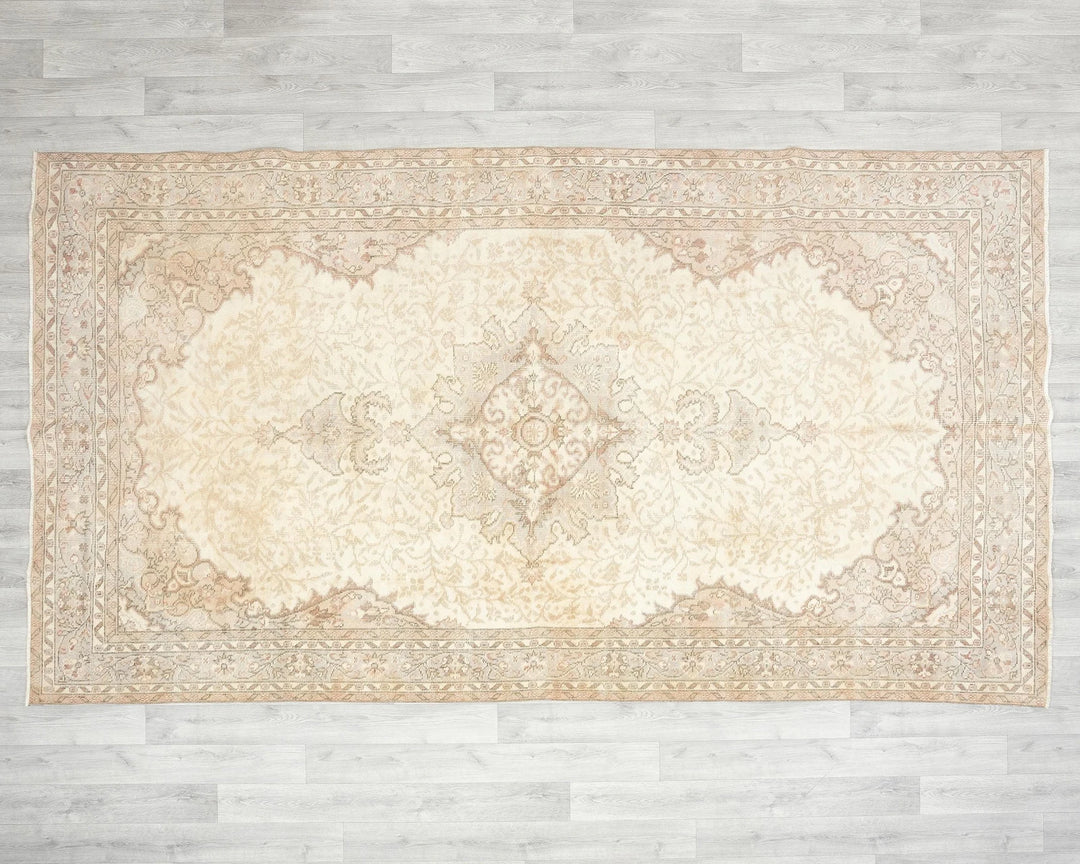 Multicolor Turkish Oushak Rug 6' x 10' Hand-Knotted | No. VR64945