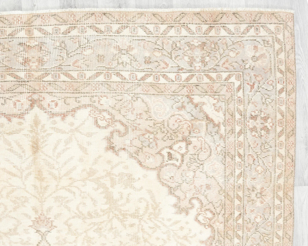 Multicolor Turkish Oushak Rug 6' x 10' Hand-Knotted | No. VR64945