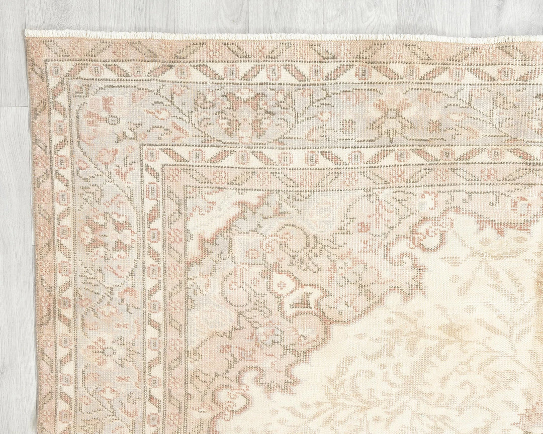 Multicolor Turkish Oushak Rug 6' x 10' Hand-Knotted | No. VR64945