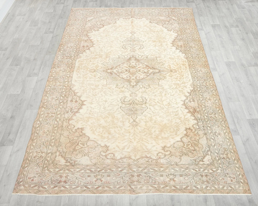 Multicolor Turkish Oushak Rug 6' x 10' Hand-Knotted | No. VR64945