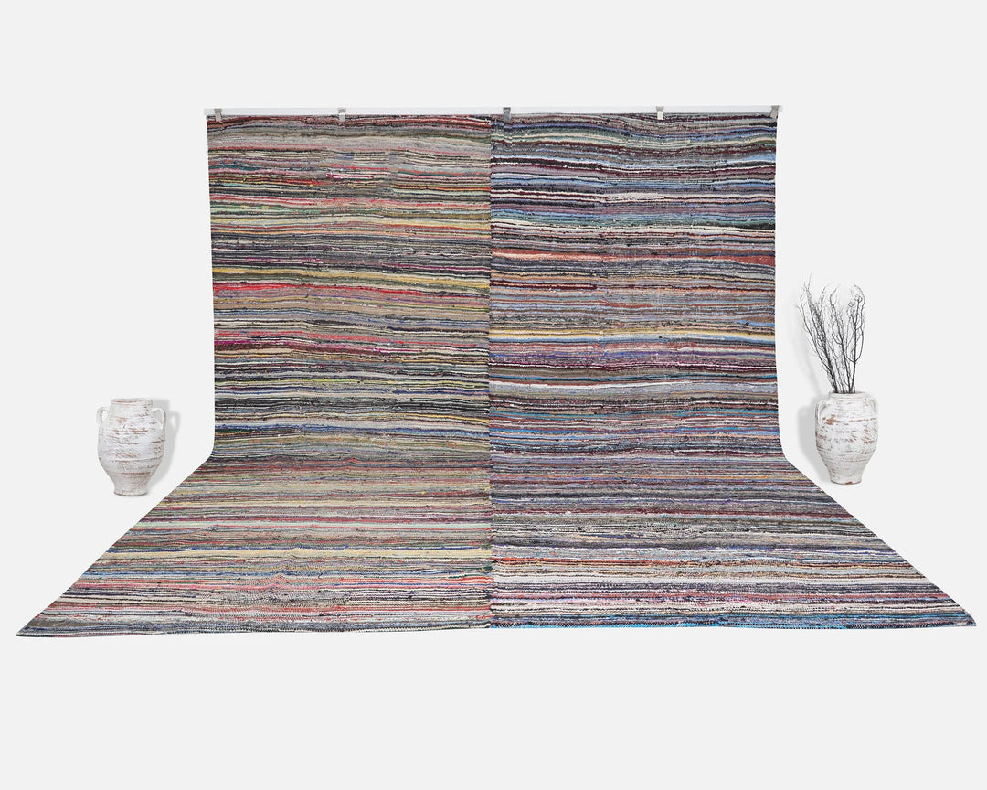 Multicolor Turkish Kilim Rug 10' x 13' Flat-Weave | No. VR64966