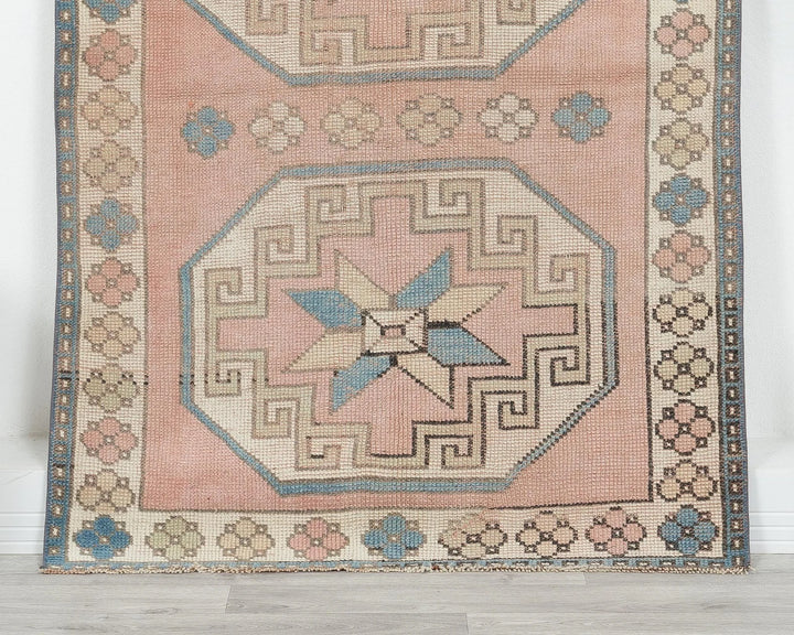 Multicolor Turkish Oushak Rug 3' 4" x 4' 4" Hand-Knotted | No. VR65081