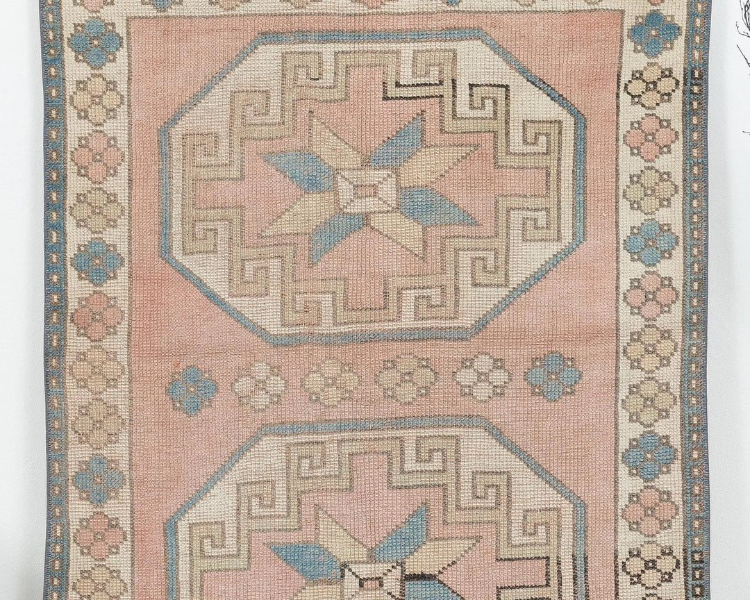 Multicolor Turkish Oushak Rug 3' 4" x 4' 4" Hand-Knotted | No. VR65081