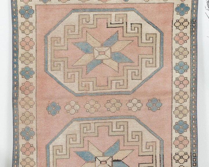 Multicolor Turkish Oushak Rug 3' 4" x 4' 4" Hand-Knotted | No. VR65081