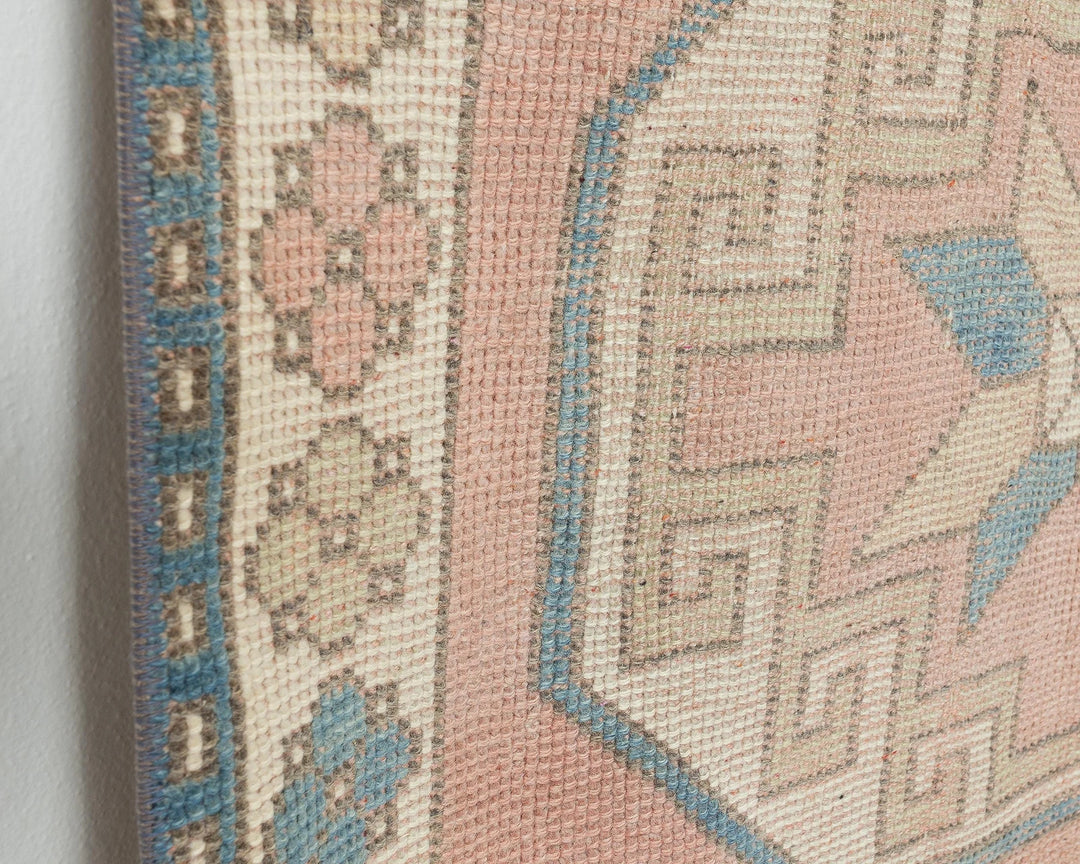 Multicolor Turkish Oushak Rug 3' 4" x 4' 4" Hand-Knotted | No. VR65081