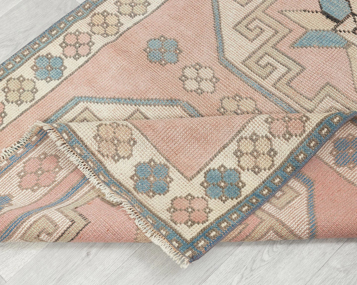 Multicolor Turkish Oushak Rug 3' 4" x 4' 4" Hand-Knotted | No. VR65081