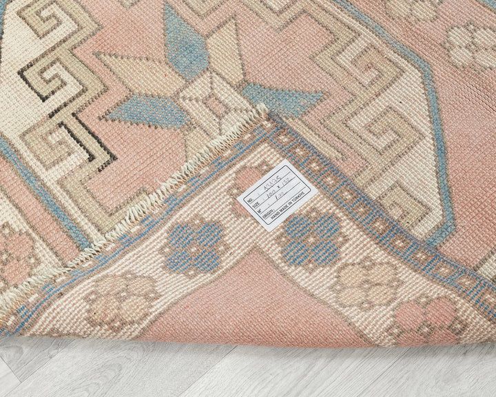 Multicolor Turkish Oushak Rug 3' 4" x 4' 4" Hand-Knotted | No. VR65081