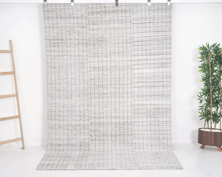 Gray Turkish Kilim Rug 5' 9" x 9' Flat-Weave | No. VR65105