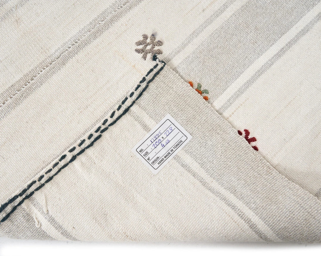 Multicolor Turkish Kilim Rug 6' 7" x 7' 6" Flat-Weave | No. VR65117