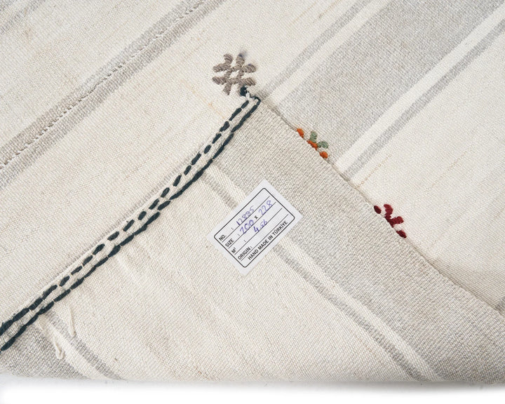 Multicolor Turkish Kilim Rug 6' 7" x 7' 6" Flat-Weave | No. VR65117