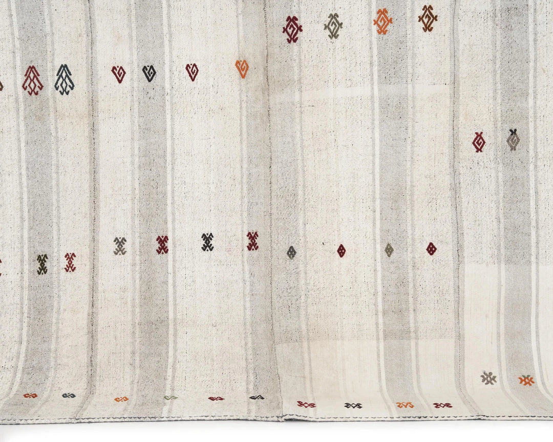 Multicolor Turkish Kilim Rug 6' 7" x 7' 6" Flat-Weave | No. VR65117