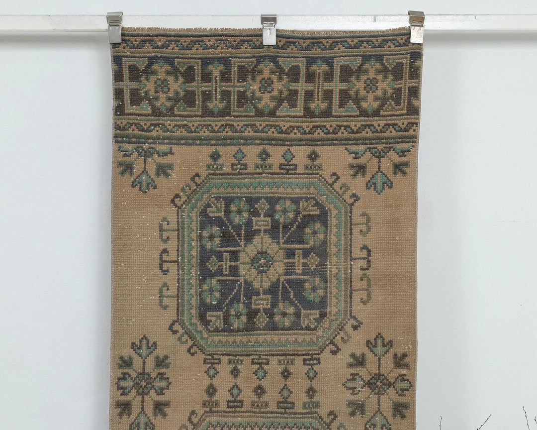 Multicolor Turkish Oushak Rug 2'6" x 11'6" Hand-Knotted view