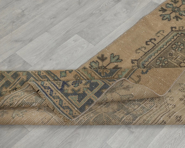 Multicolor Turkish Oushak Rug 2'6" x 11'6" Hand-Knotted field