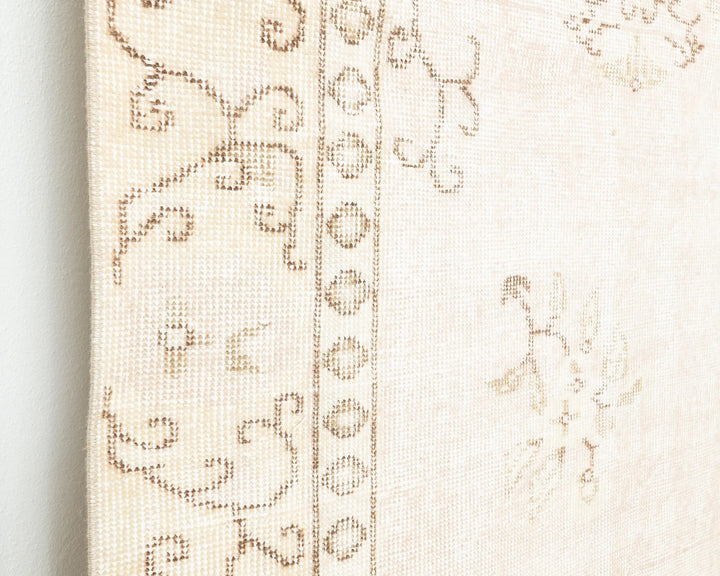 Beige Turkish Oushak Rug 5'10" x 9'1" Hand-Knotted | No. VR65238