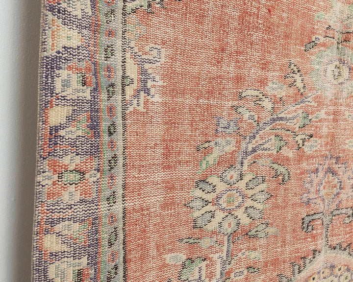 Orange Turkish Oushak Rug 5' 1" x 6' 7" Hand-Knotted | No. VR65249