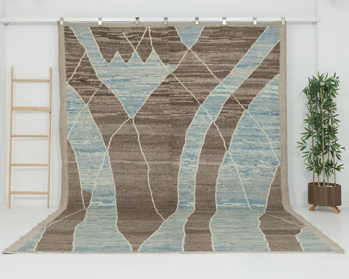 Brown Turkish Oushak Rug 8' 3" x 11' 6" Hand-Knotted | No. VR65342