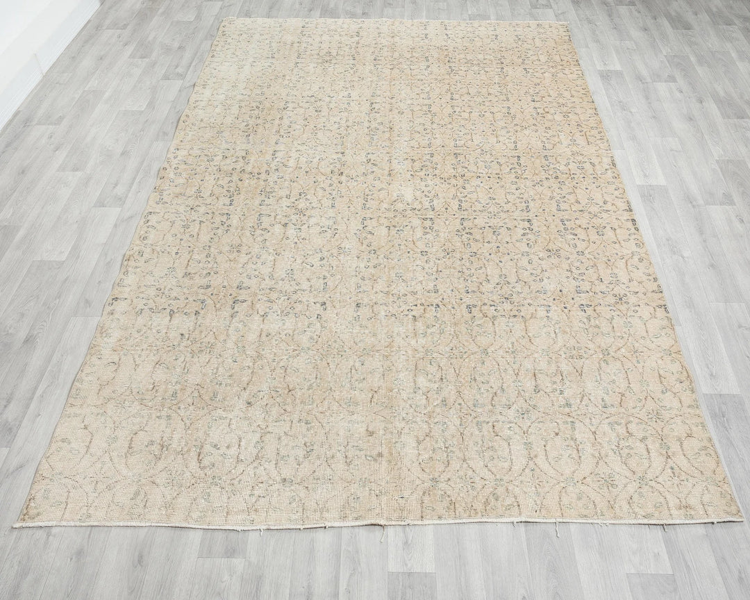 Multicolor Turkish Oushak Rug 7' x 10' Hand-Knotted reverse