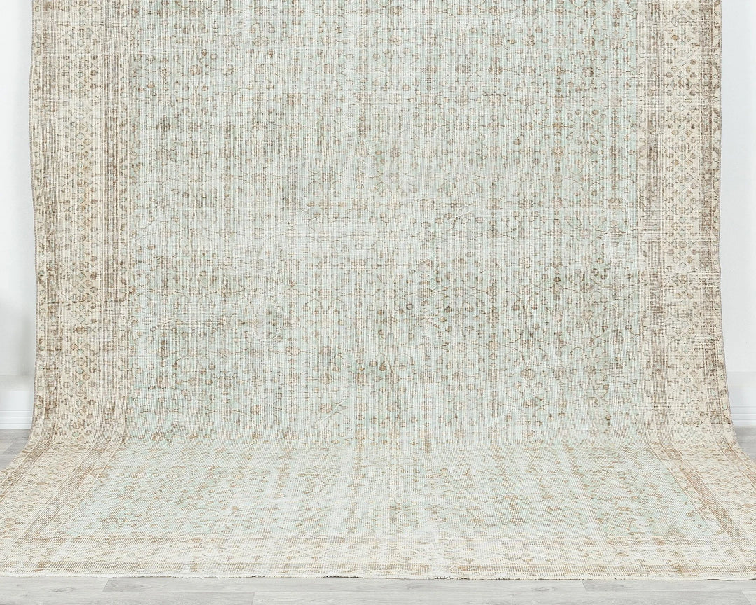 Multicolor Turkish Oushak Rug 6'8" x 10'1" Hand-Knotted | No. VR65833