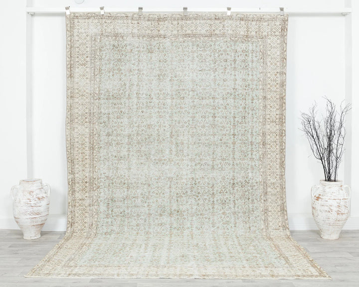 Multicolor Turkish Oushak Rug 6' 8" x 10' 1" Hand-Knotted | No. VR65833