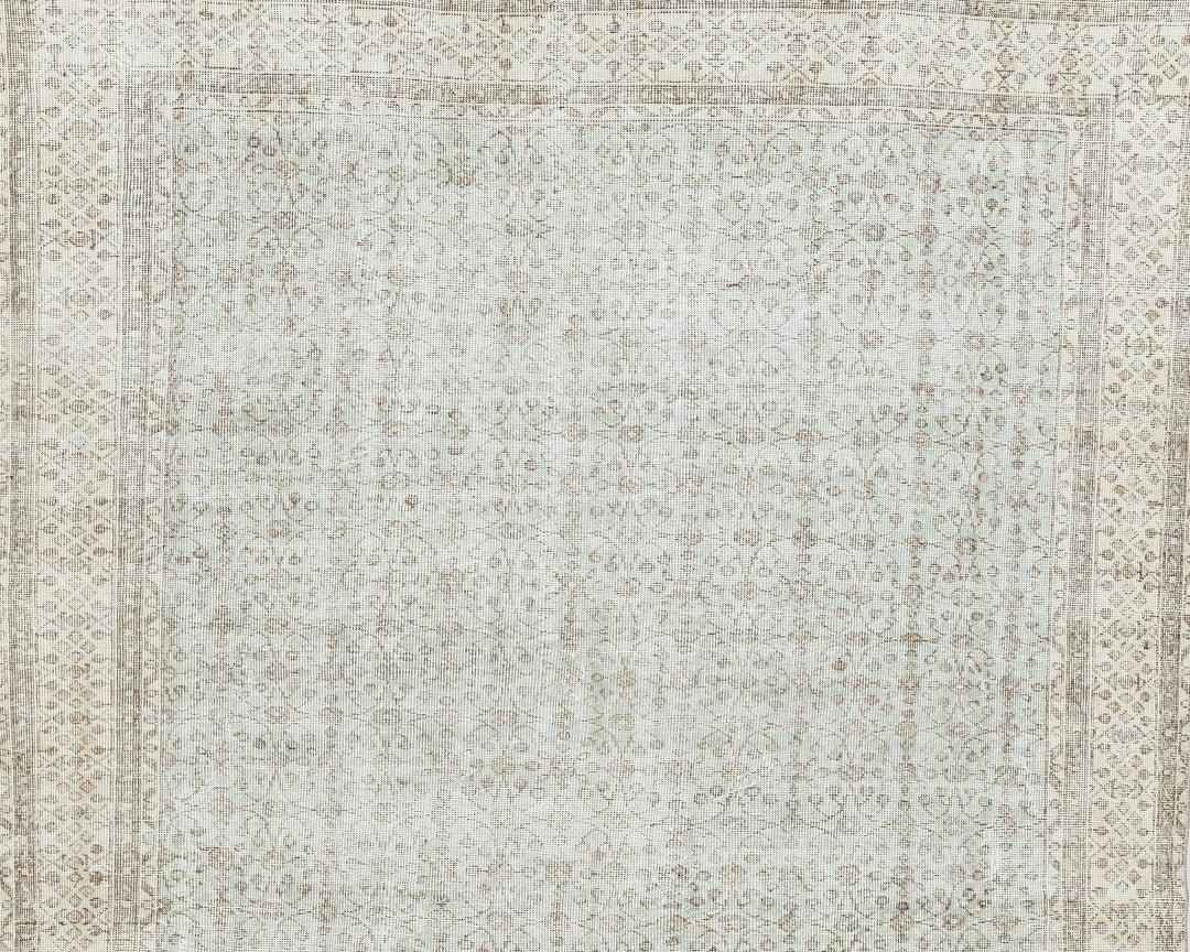 Multicolor Turkish Oushak Rug 6' 8" x 10' 1" Hand-Knotted | No. VR65833
