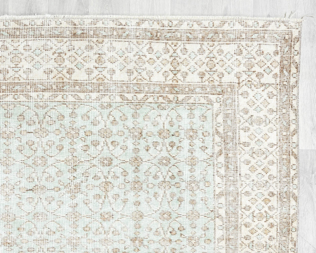 Multicolor Turkish Oushak Rug 6'8" x 10'1" Hand-Knotted | No. VR65833