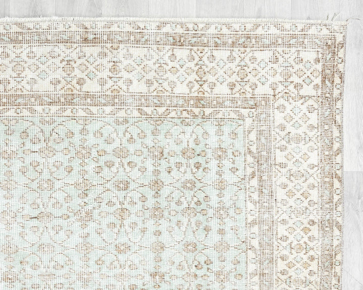 Multicolor Turkish Oushak Rug 6'8" x 10'1" Hand-Knotted | No. VR65833