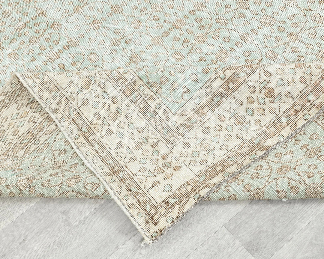 Multicolor Turkish Oushak Rug 6'8" x 10'1" Hand-Knotted | No. VR65833