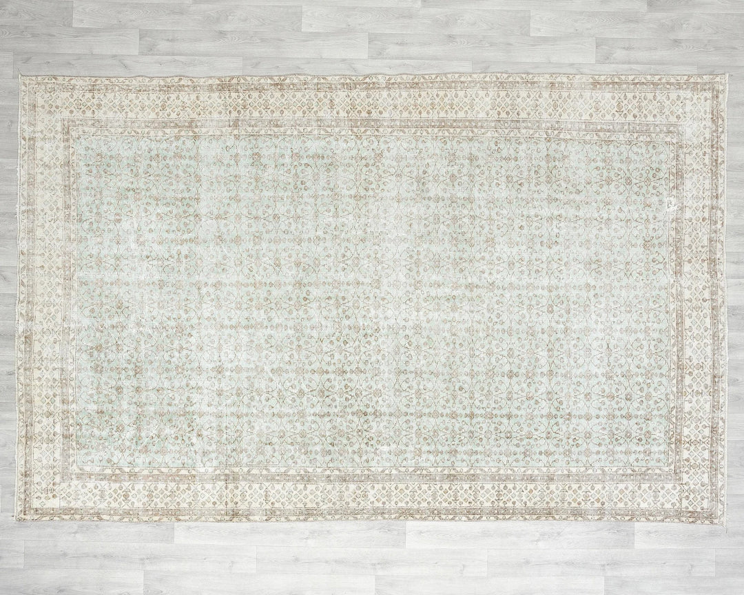 Multicolor Turkish Oushak Rug 6'8" x 10'1" Hand-Knotted | No. VR65833