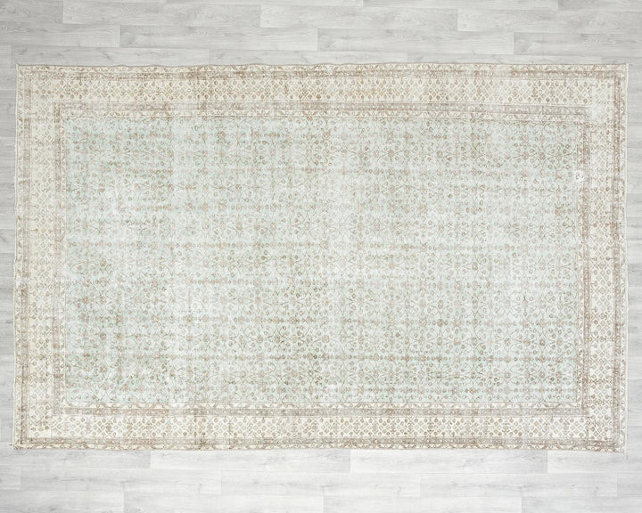 Multicolor Turkish Oushak Rug 6'8" x 10'1" Hand-Knotted | No. VR65833