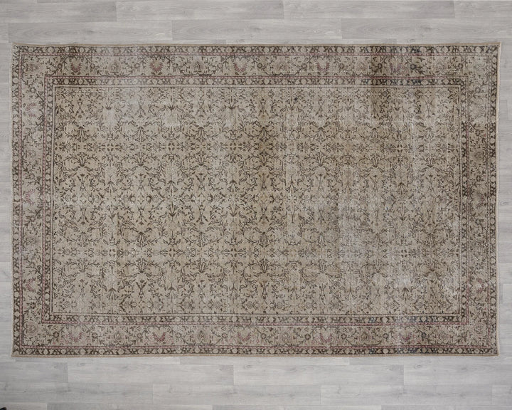 Multicolor Turkish Oushak Rug 6' 4" x 9' 4" Hand-Knotted | No. VR65907