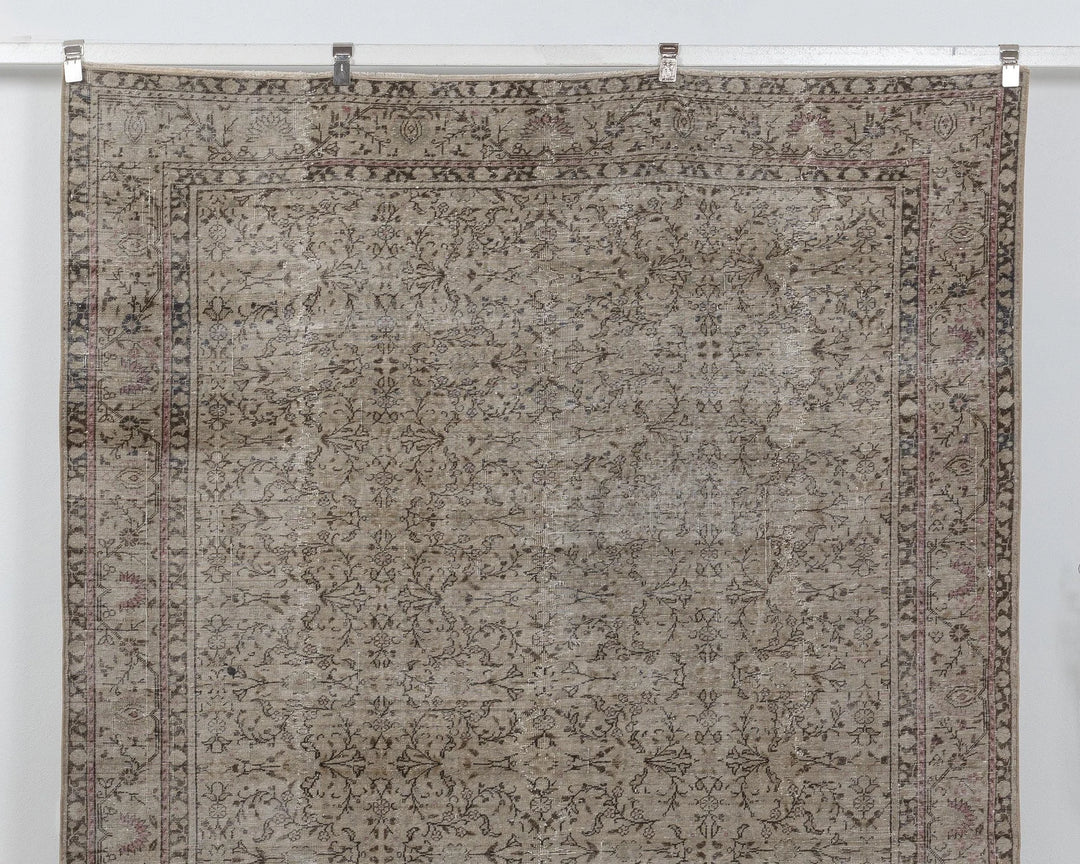 Multicolor Turkish Oushak Rug 6' 4" x 9' 4" Hand-Knotted | No. VR65907