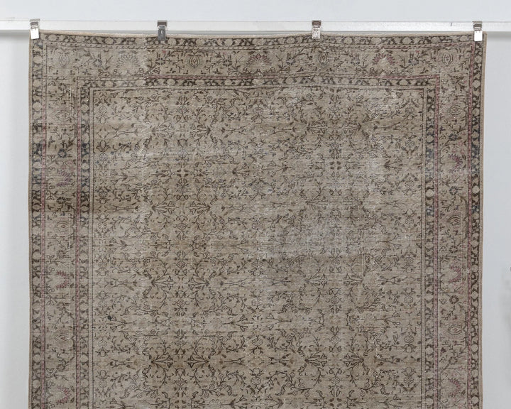 Multicolor Turkish Oushak Rug 6' 4" x 9' 4" Hand-Knotted | No. VR65907