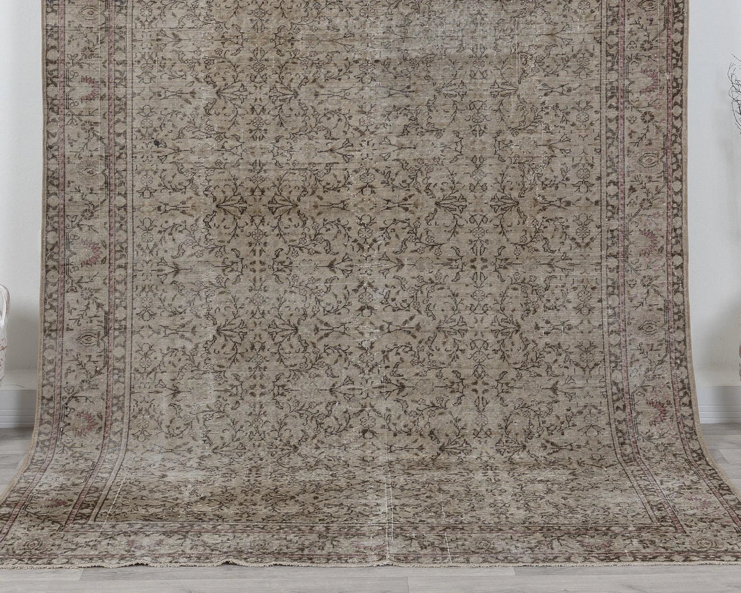 Multicolor Turkish Oushak Rug 6' 4" x 9' 4" Hand-Knotted | No. VR65907