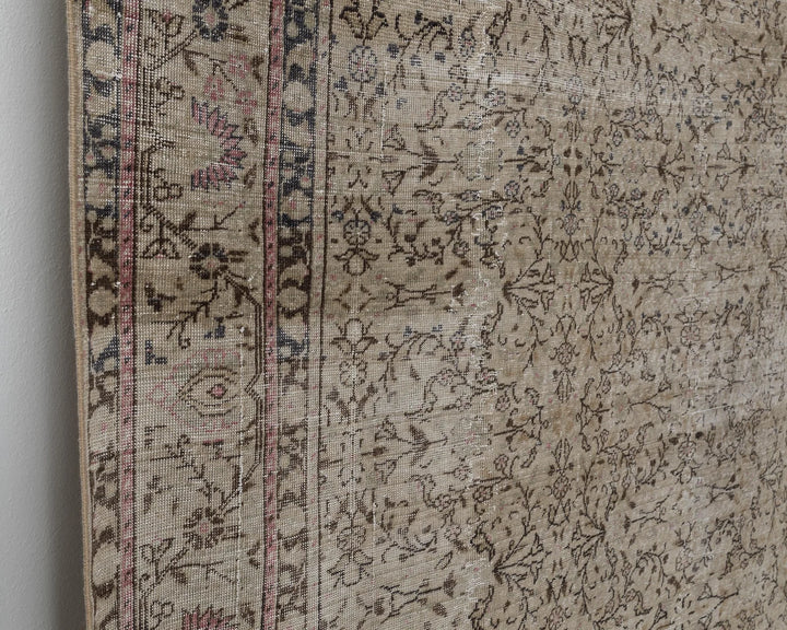 Multicolor Turkish Oushak Rug 6' 4" x 9' 4" Hand-Knotted | No. VR65907