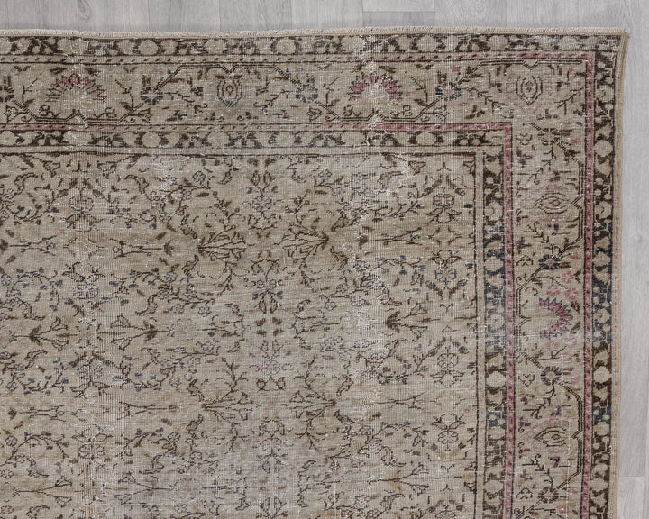 Multicolor Turkish Oushak Rug 6' 4" x 9' 4" Hand-Knotted | No. VR65907