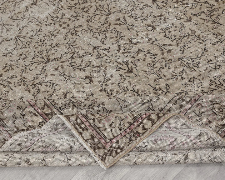Multicolor Turkish Oushak Rug 6' 4" x 9' 4" Hand-Knotted | No. VR65907