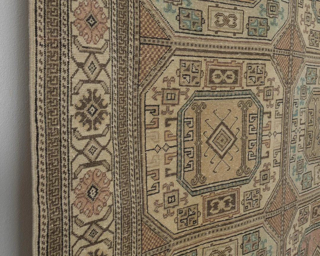 Multicolor Turkish Oushak Rug 6'7" x 9'6" Hand-Knotted | No. VR65920