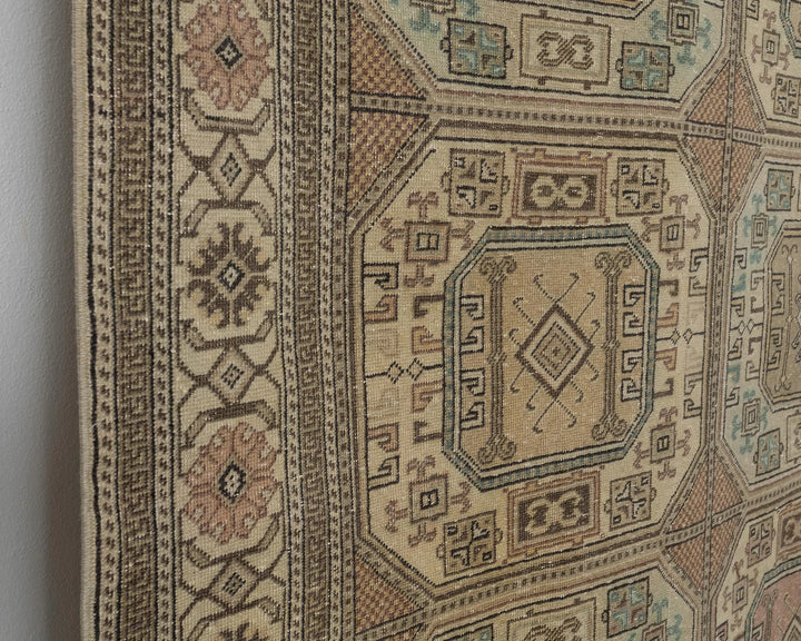 Multicolor Turkish Oushak Rug 6'7" x 9'6" Hand-Knotted | No. VR65920