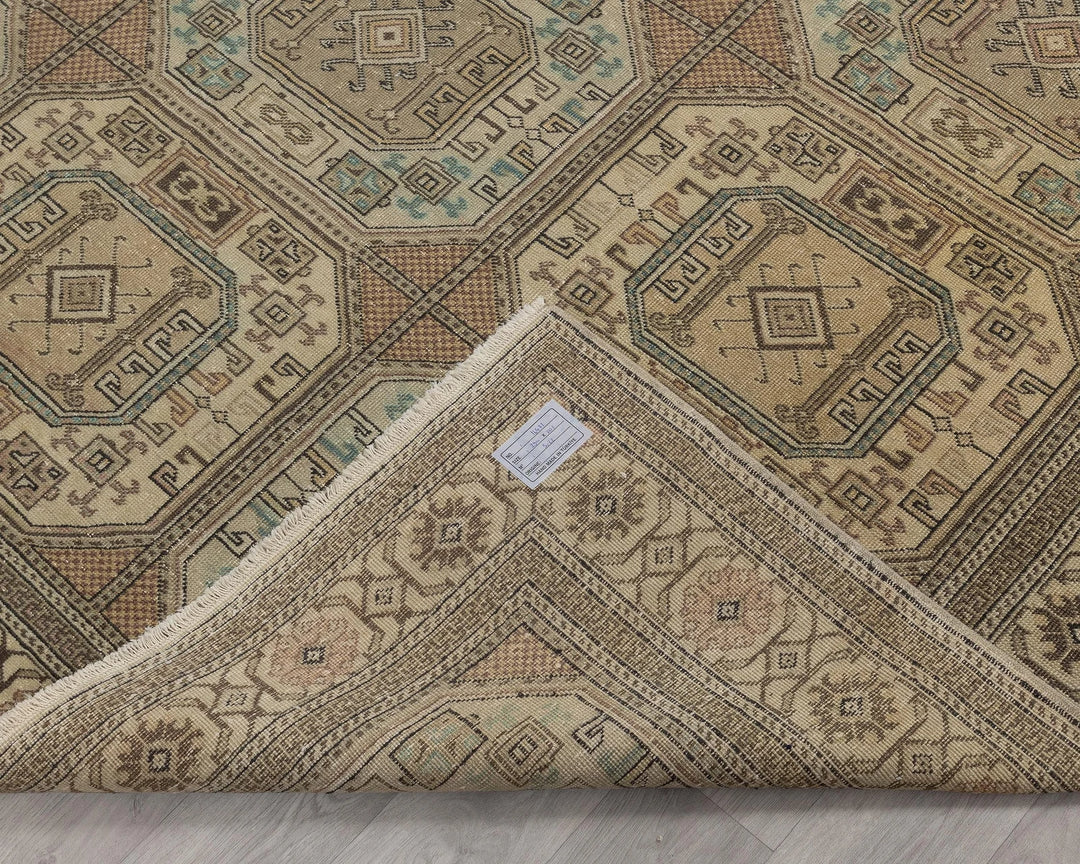 Multicolor Turkish Oushak Rug 6'7" x 9'6" Hand-Knotted | No. VR65920